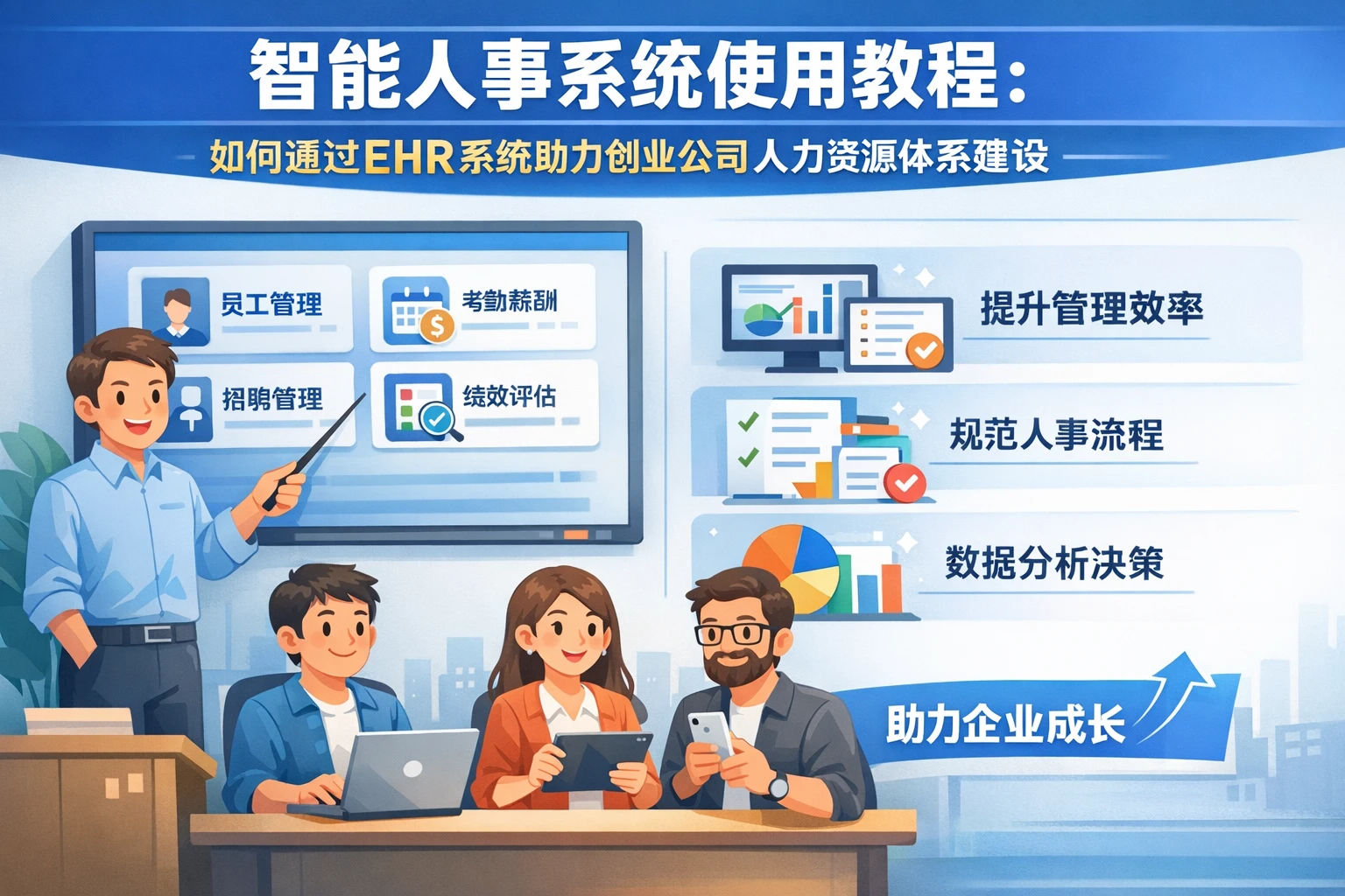 智能人事系统使用教程：如何通过EHR系统助力创业公司人力资源体系建设