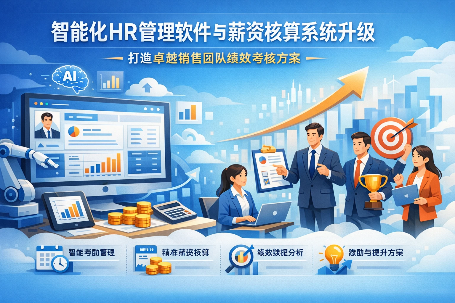 智能化HR管理软件与薪资核算系统升级：打造卓越销售团队绩效考核方案