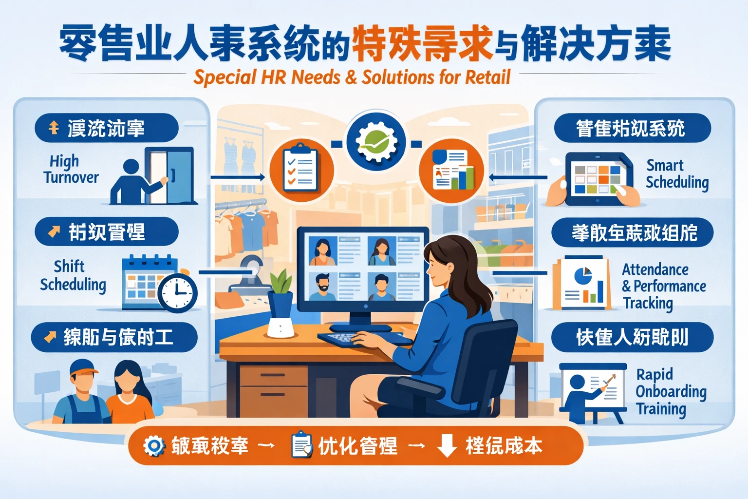 零售业人事系统的特殊需求与解决方案