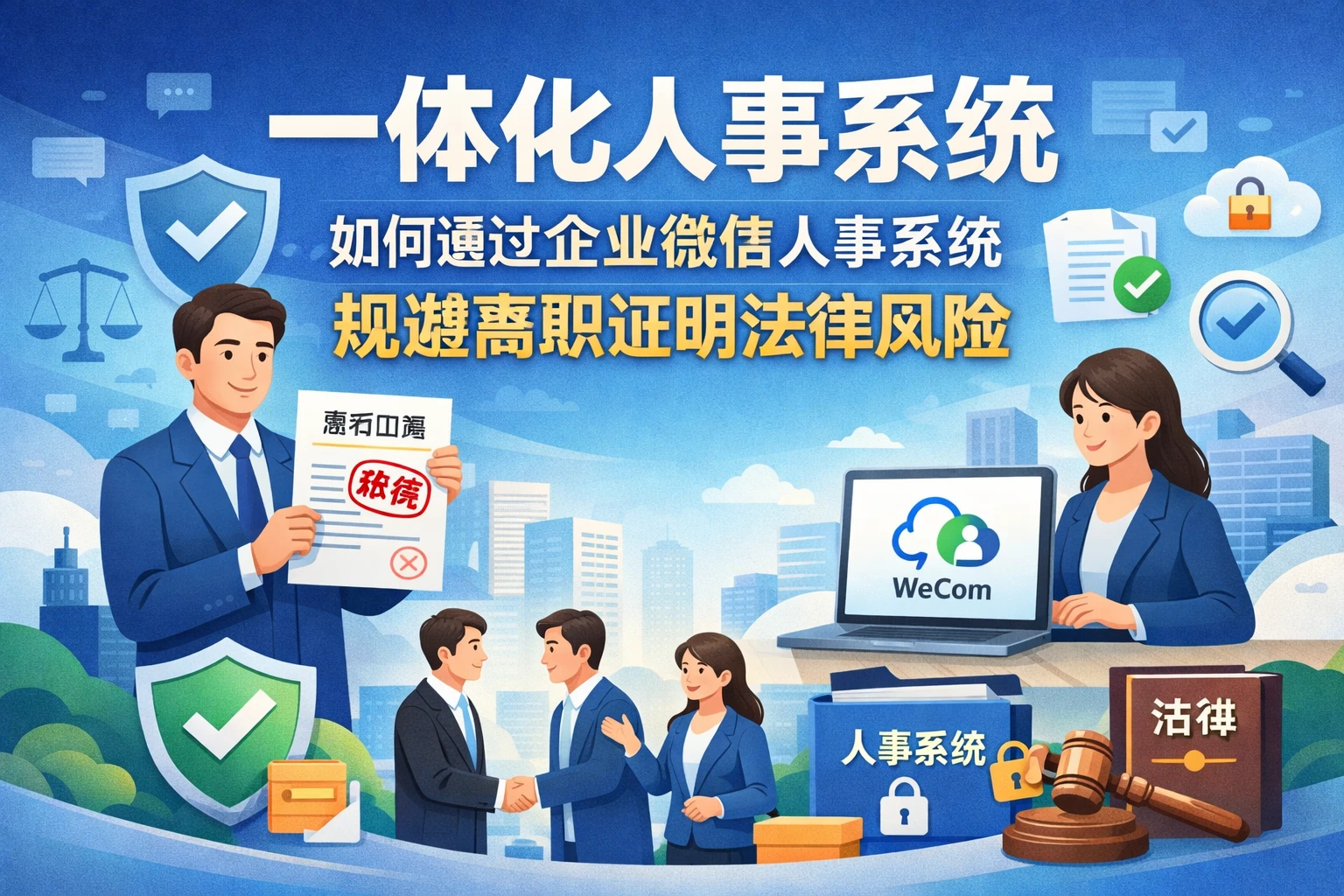 一体化人事系统如何通过企业微信人事系统规避离职证明法律风险