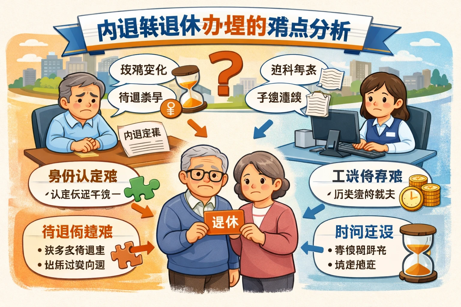 内退转退休办理的难点分析