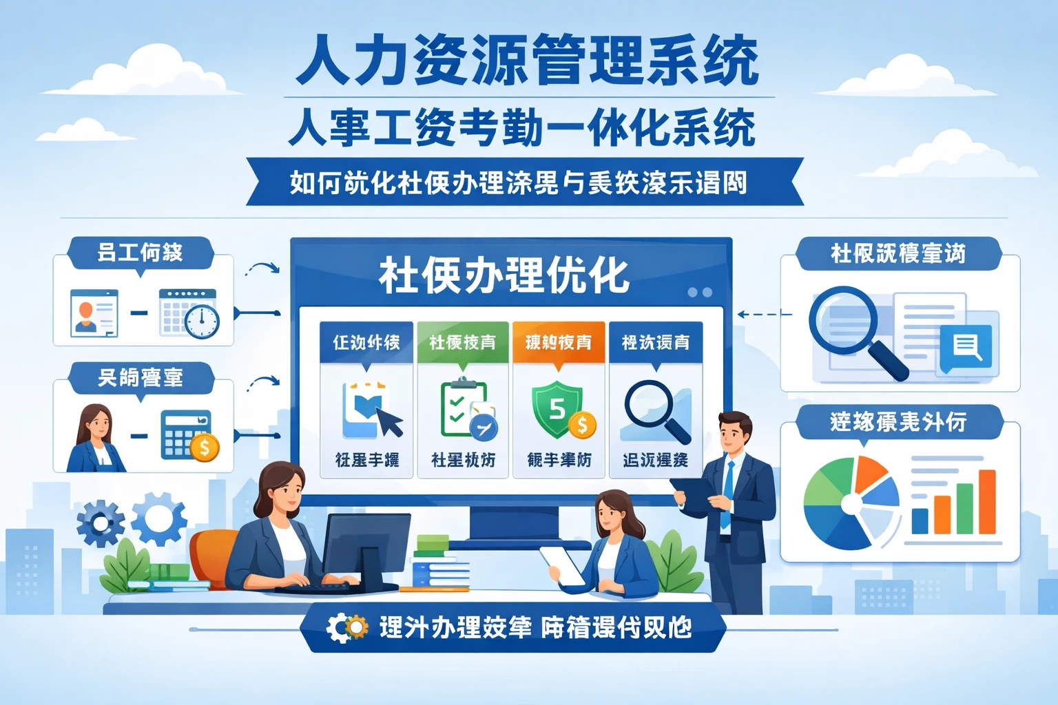 人力资源管理系统：人事工资考勤一体化系统如何优化社保办理流程与系统演示指南