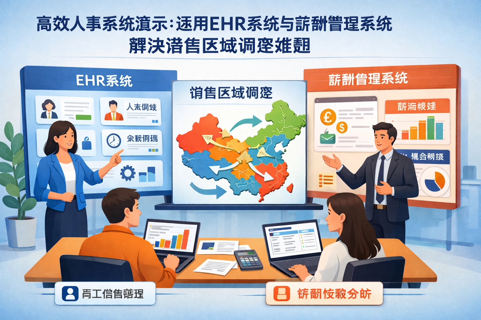 高效人事系统演示：运用EHR系统与薪酬管理系统解决销售区域调整难题