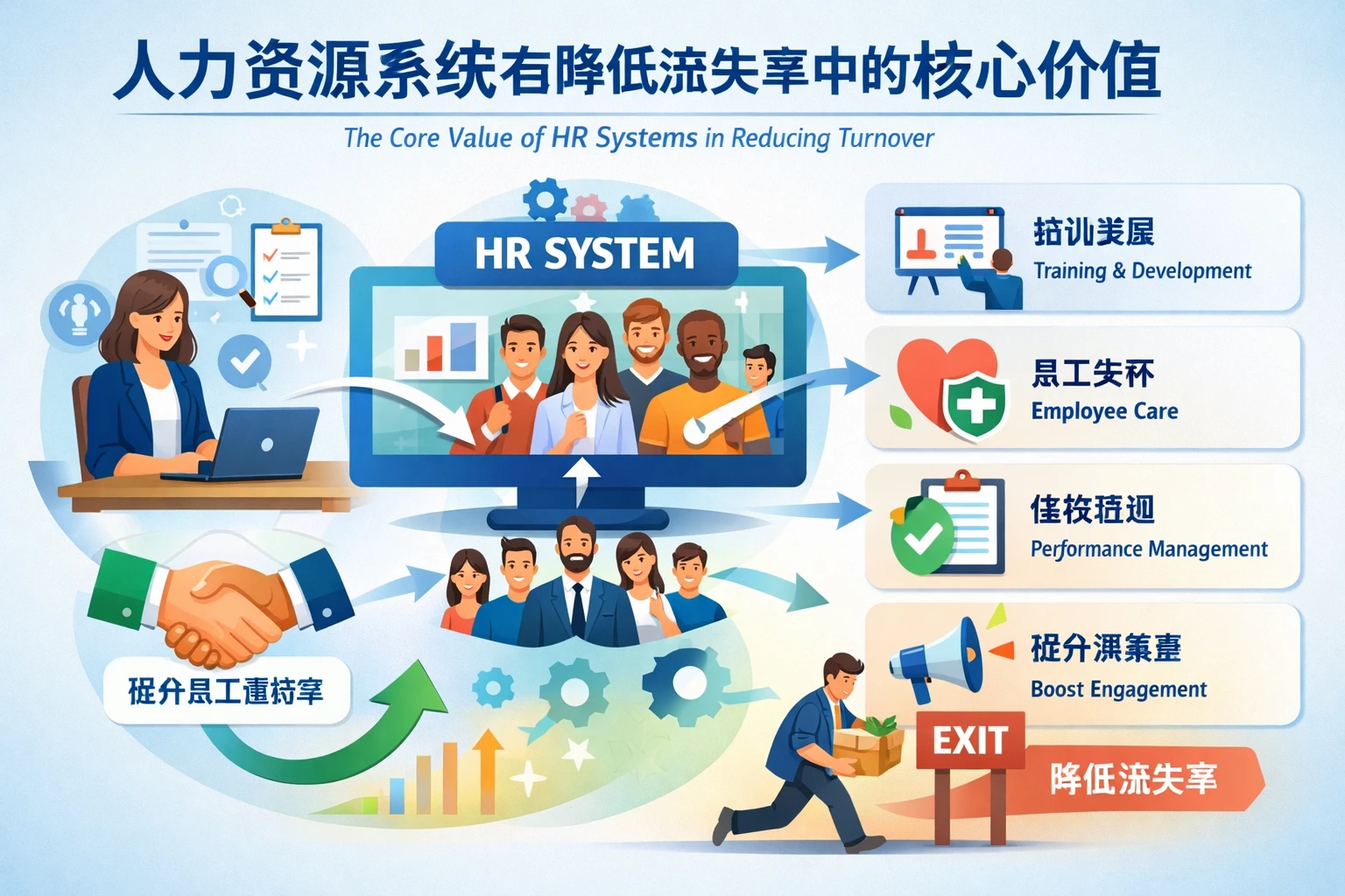 人力资源系统在降低流失率中的核心价值