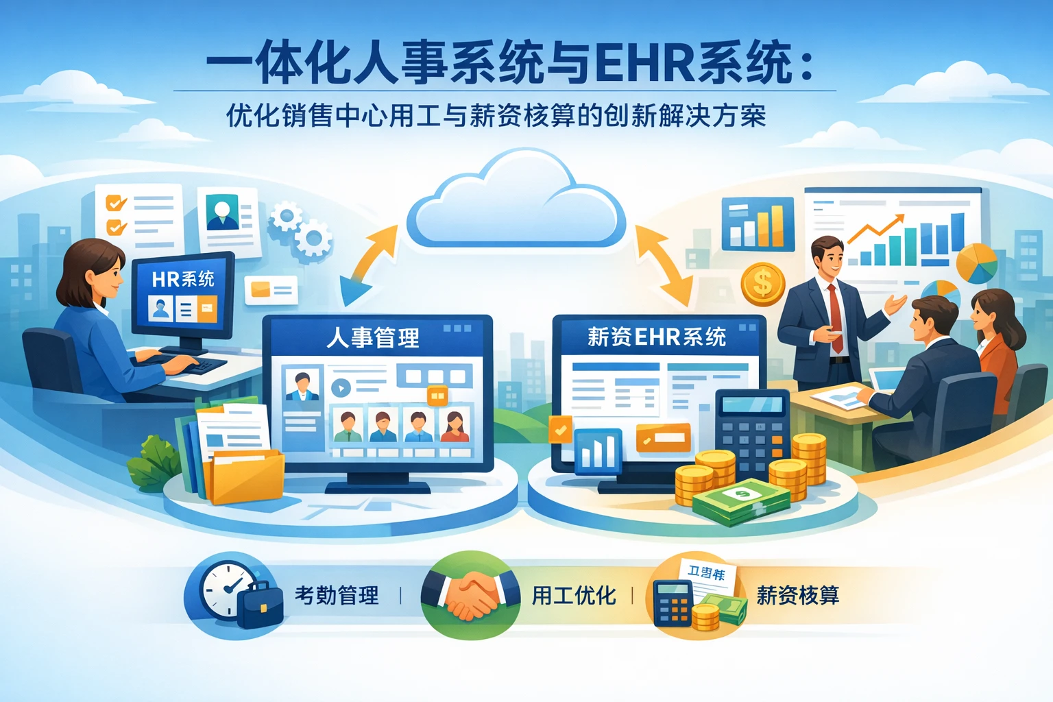 一体化人事系统与EHR系统：优化销售中心用工与薪资核算的创新解决方案