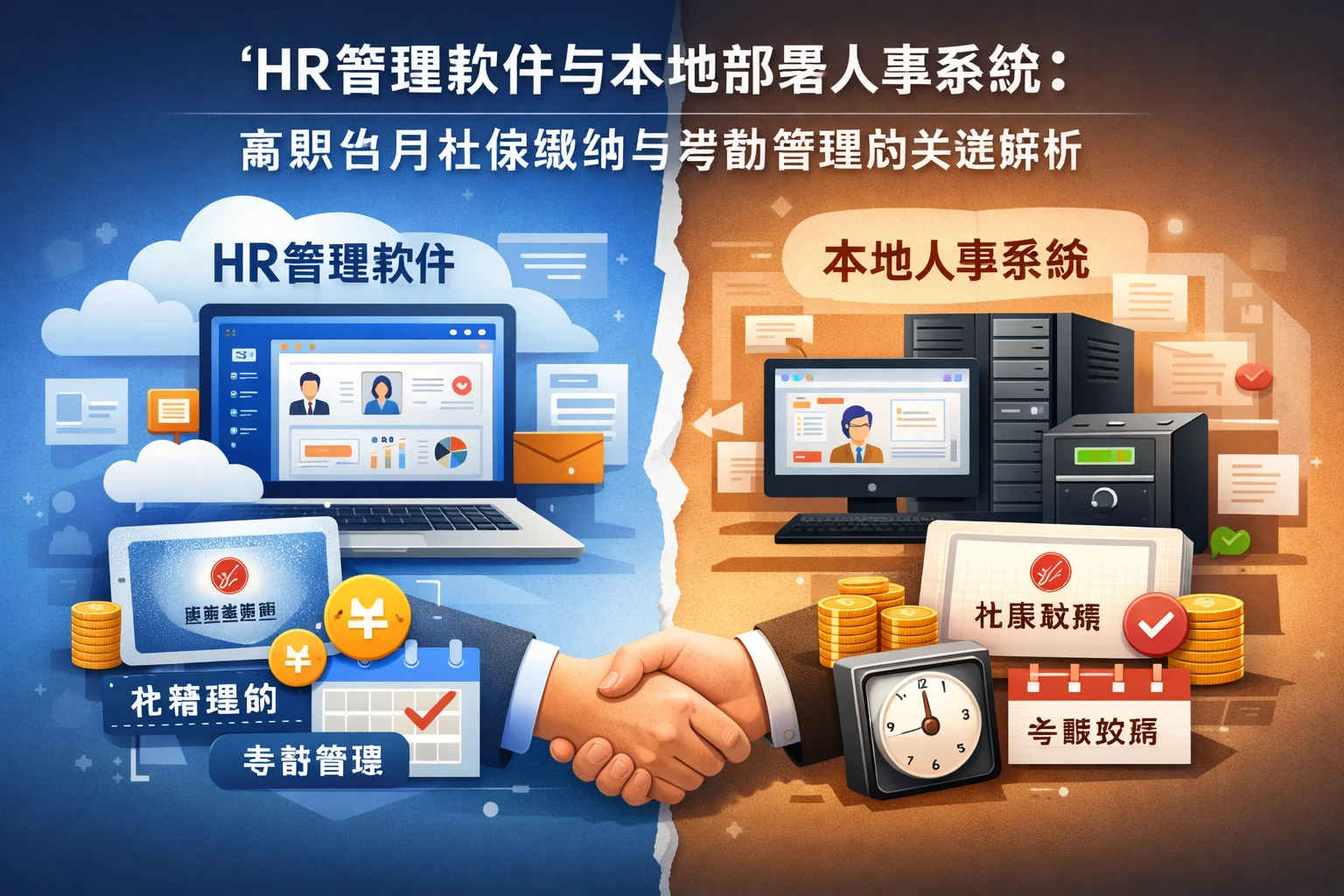 HR管理软件与本地部署人事系统：离职当月社保缴纳与考勤管理的关键解析