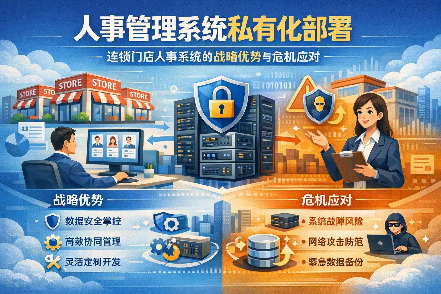 人事管理系统私有化部署：连锁门店人事系统的战略优势与危机应对