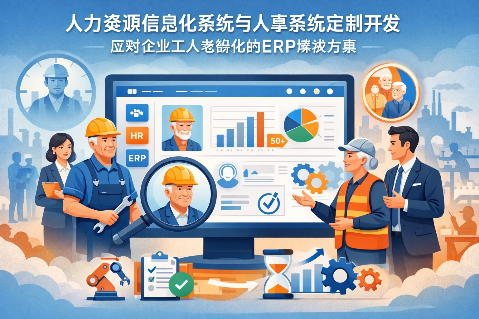 人力资源信息化系统与人事系统定制开发：应对企业工人老龄化的ERP解决方案