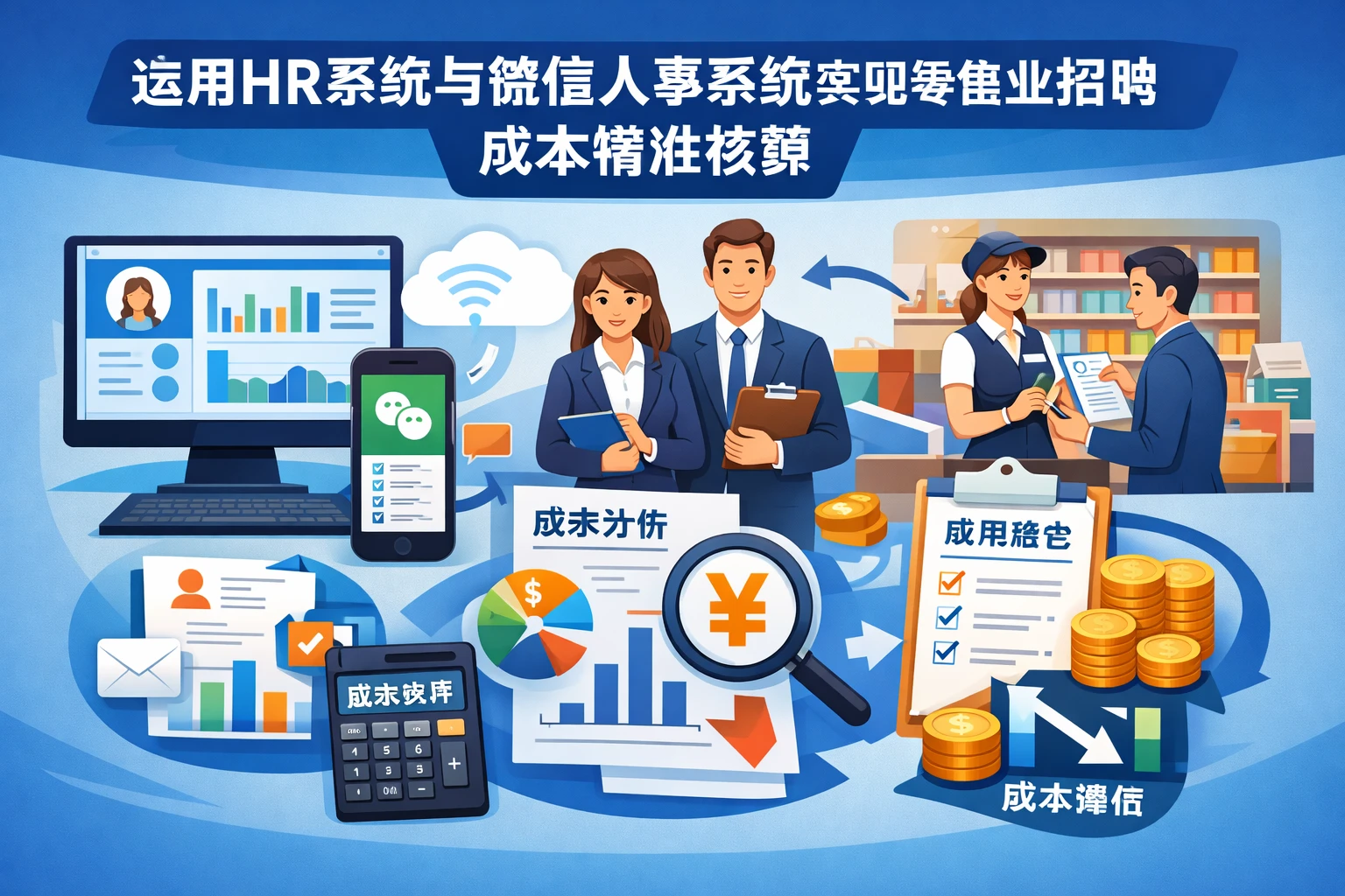 运用HR系统与微信人事系统实现零售业招聘成本精准核算