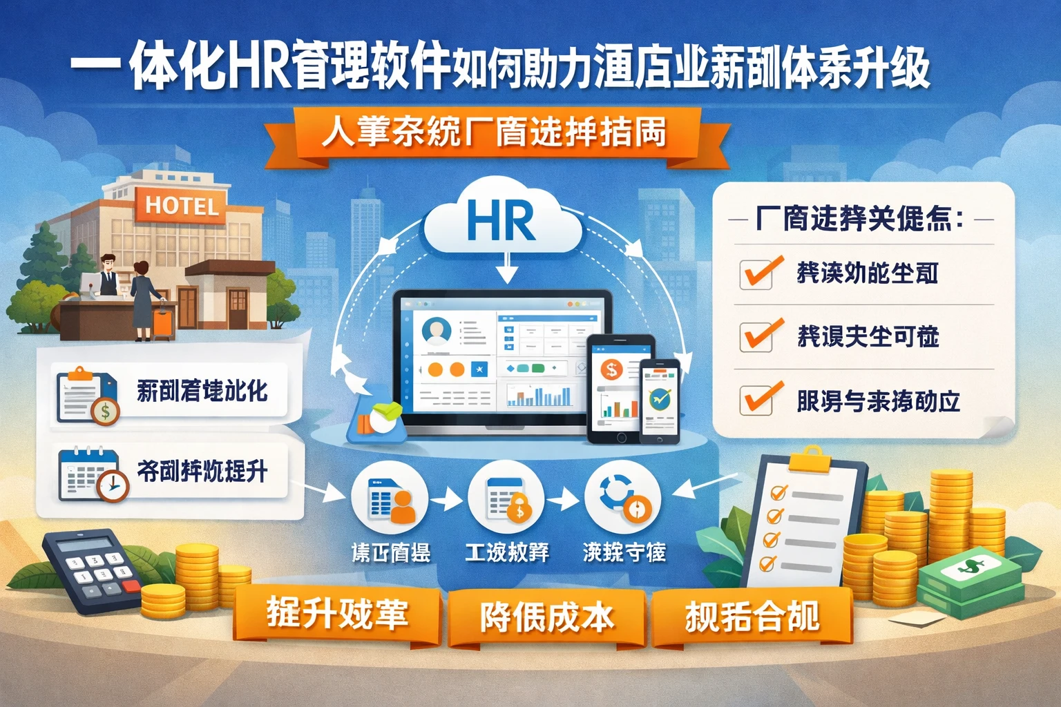一体化HR管理软件如何助力酒店业薪酬体系升级：人事系统厂商选择指南