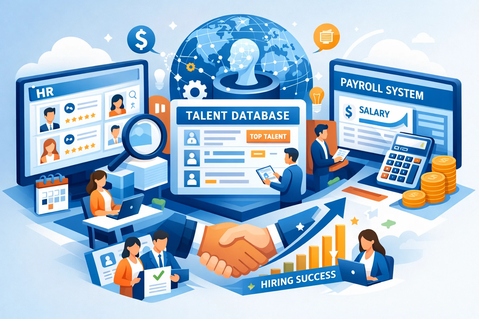 优化HR管理软件、人才库管理系统与薪资管理系统，提升企业招聘质量