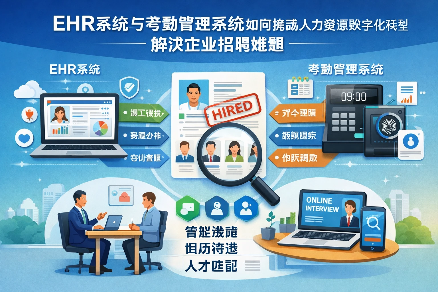 ehr系统与考勤管理系统如何推动人力资源数字化转型，解决企业招聘难题