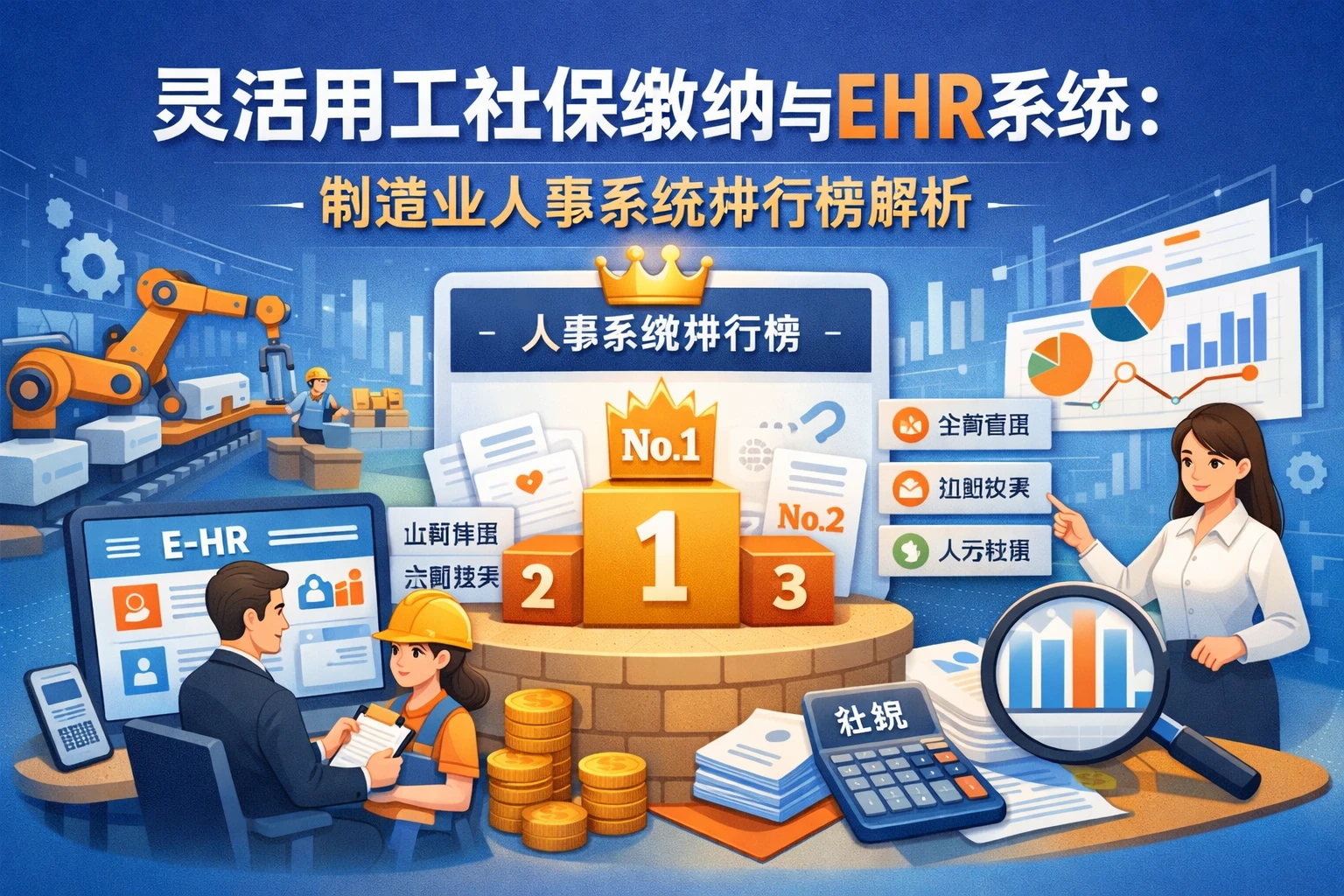 灵活用工社保缴纳与ehr系统：制造业人事系统排行榜解析