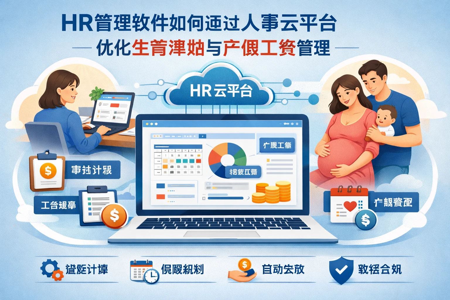 HR管理软件如何通过人事云平台优化生育津贴与产假工资管理