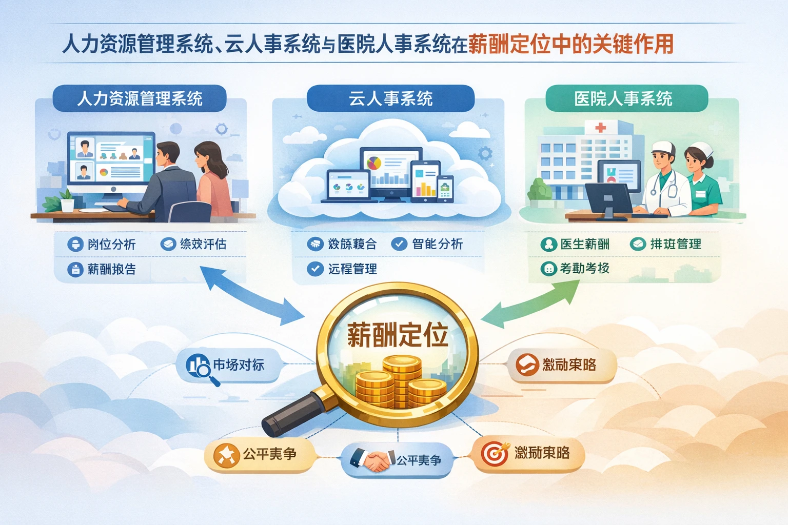 人力资源管理系统、云人事系统与医院人事系统在薪酬定位中的关键作用