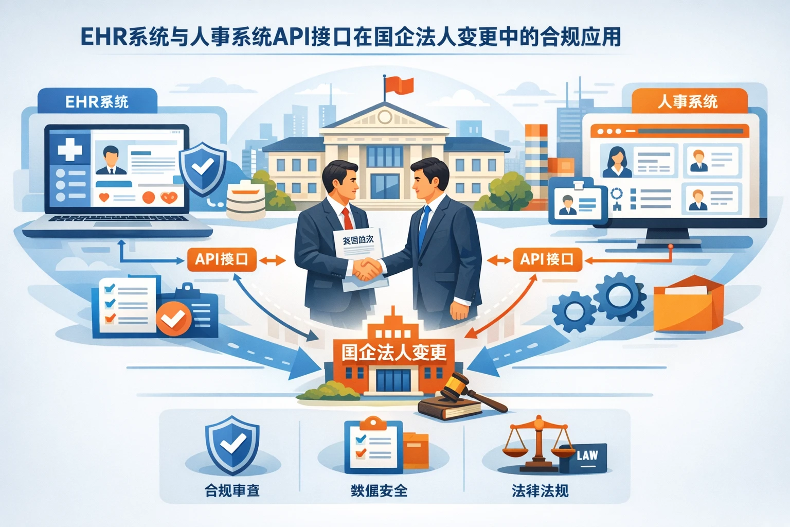 EHR系统与人事系统API接口在国企法人变更中的合规应用