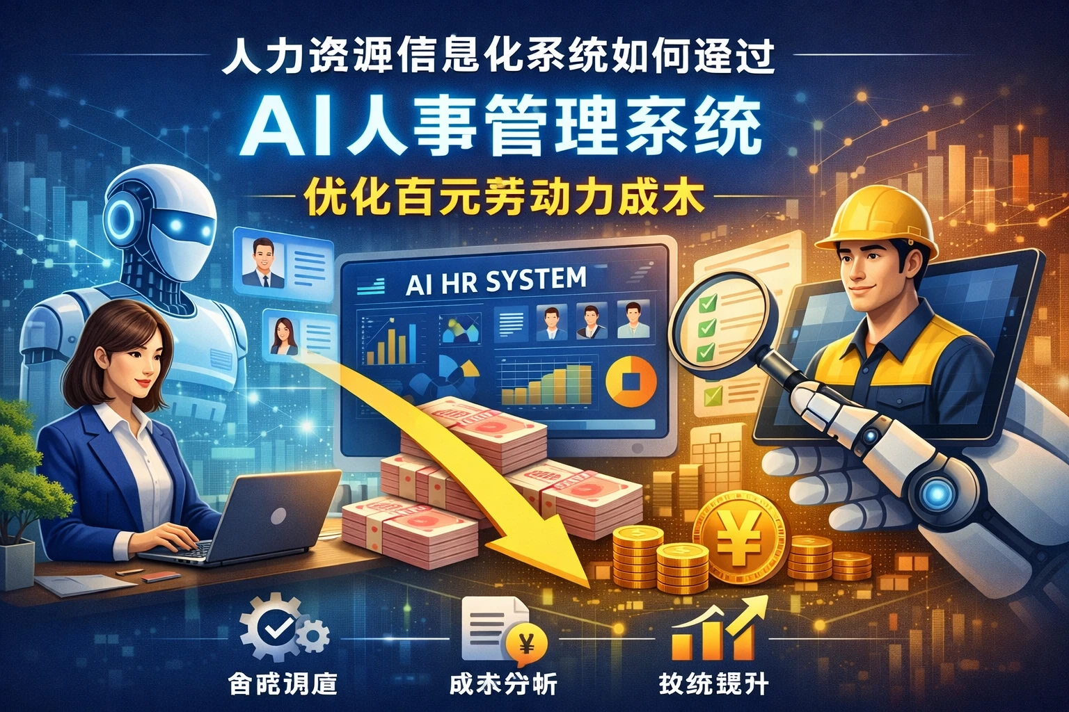 人力资源信息化系统如何通过AI人事管理系统优化百元劳动力成本