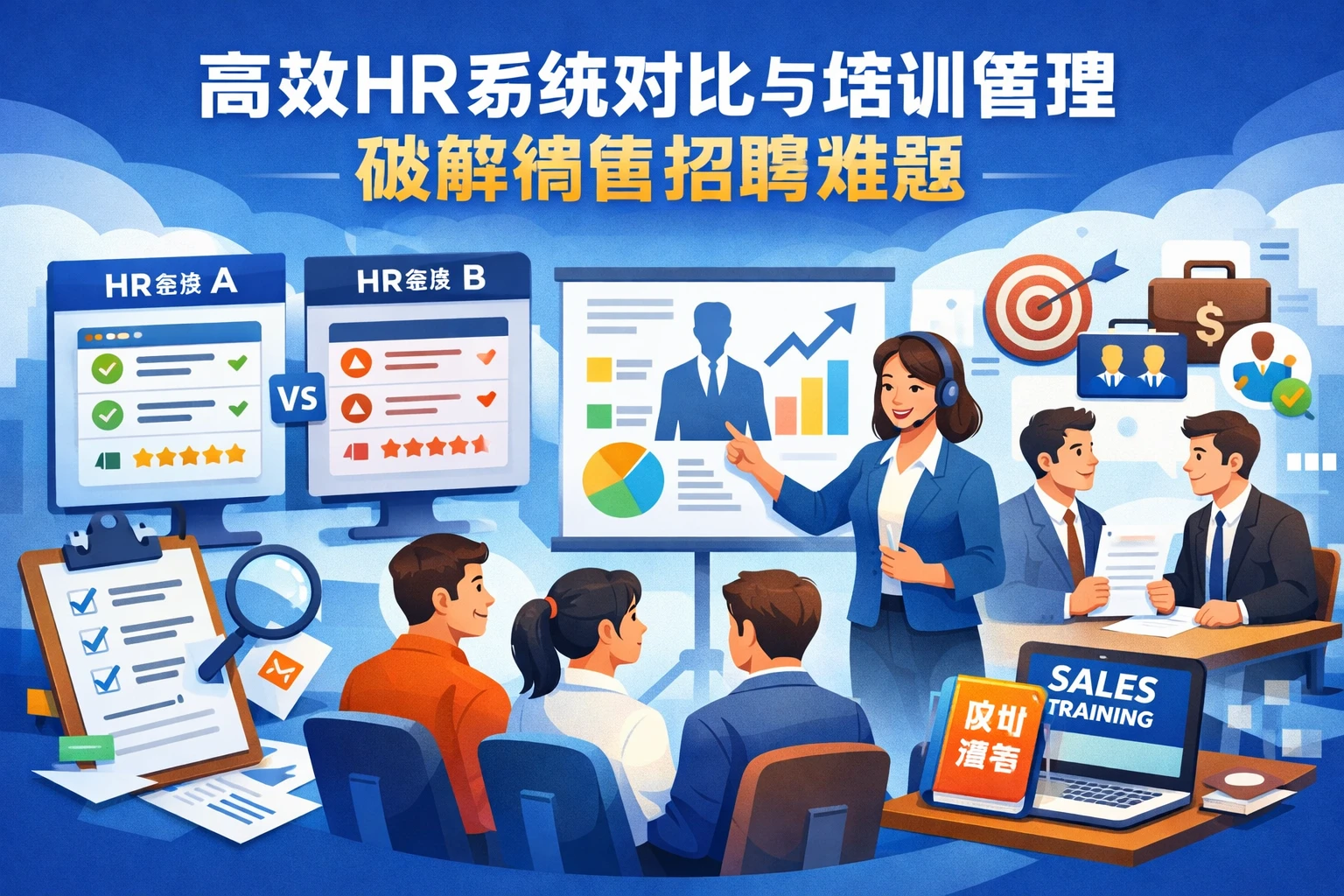 高效HR系统对比与培训管理：破解销售招聘难题