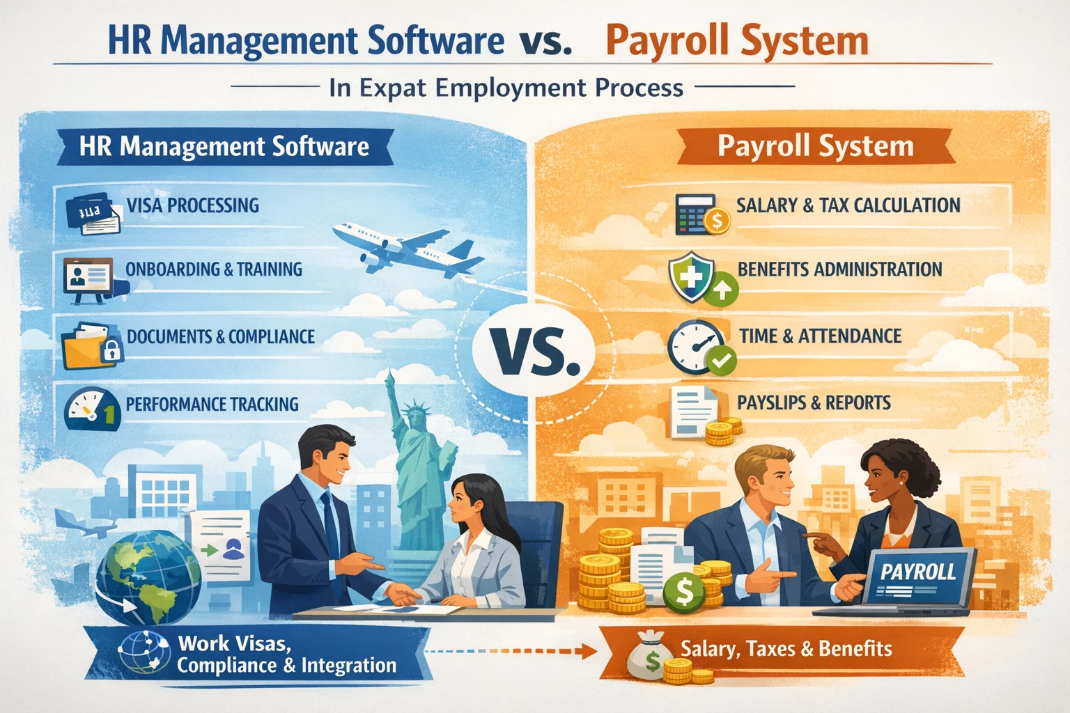 人事管理软件与薪酬管理系统在外籍员工就业流程中的关键作用与系统对比