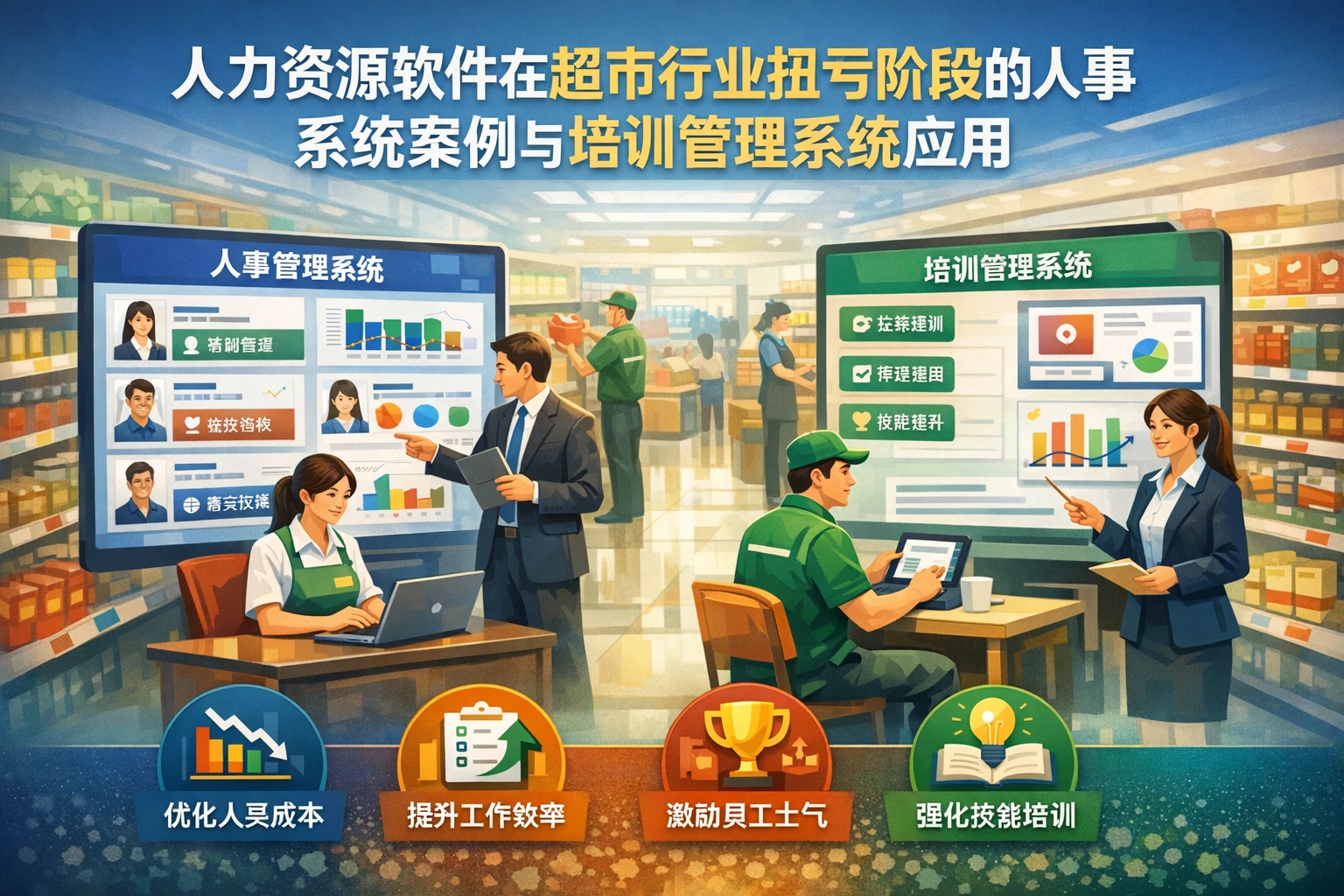 人力资源软件在超市行业扭亏阶段的人事系统案例与培训管理系统应用