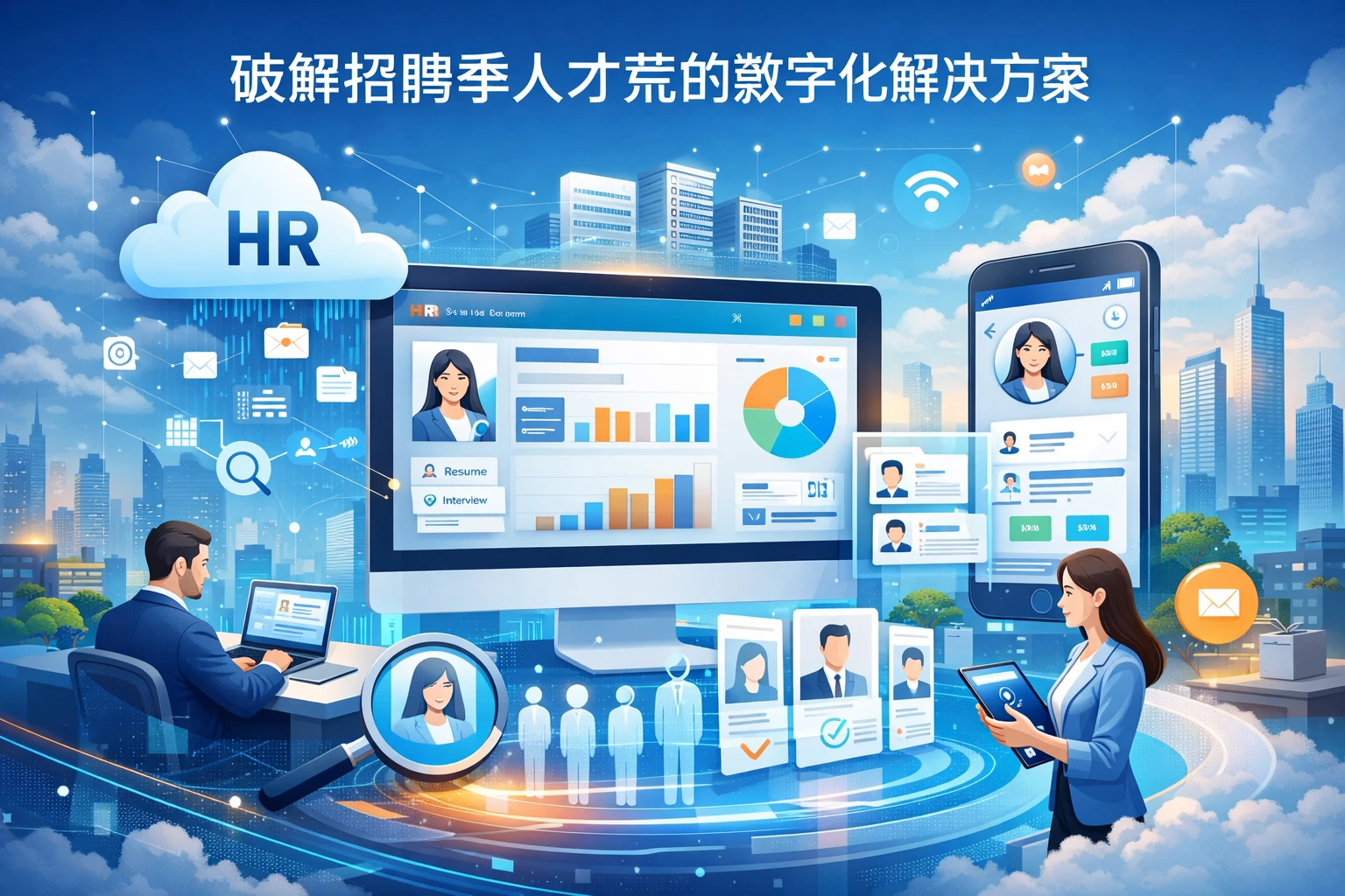 智能化HR管理软件、云端HR系统与移动人事系统:破解招聘季人才荒的数字化解决方案