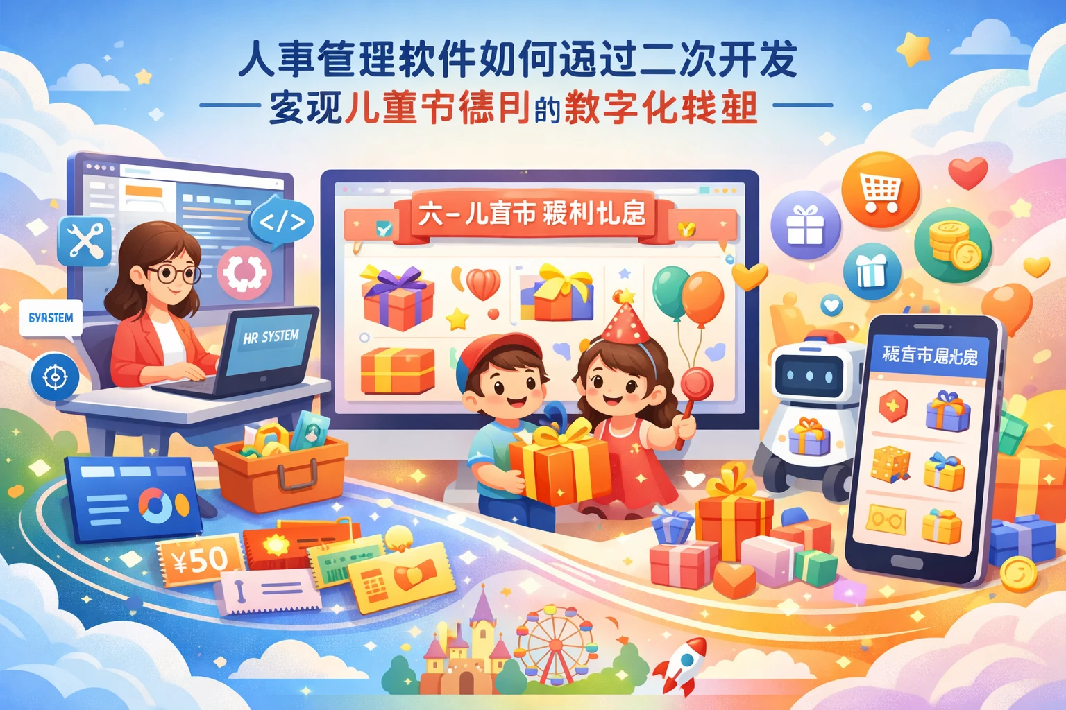 人事管理软件如何通过二次开发实现儿童节福利的数字化转型