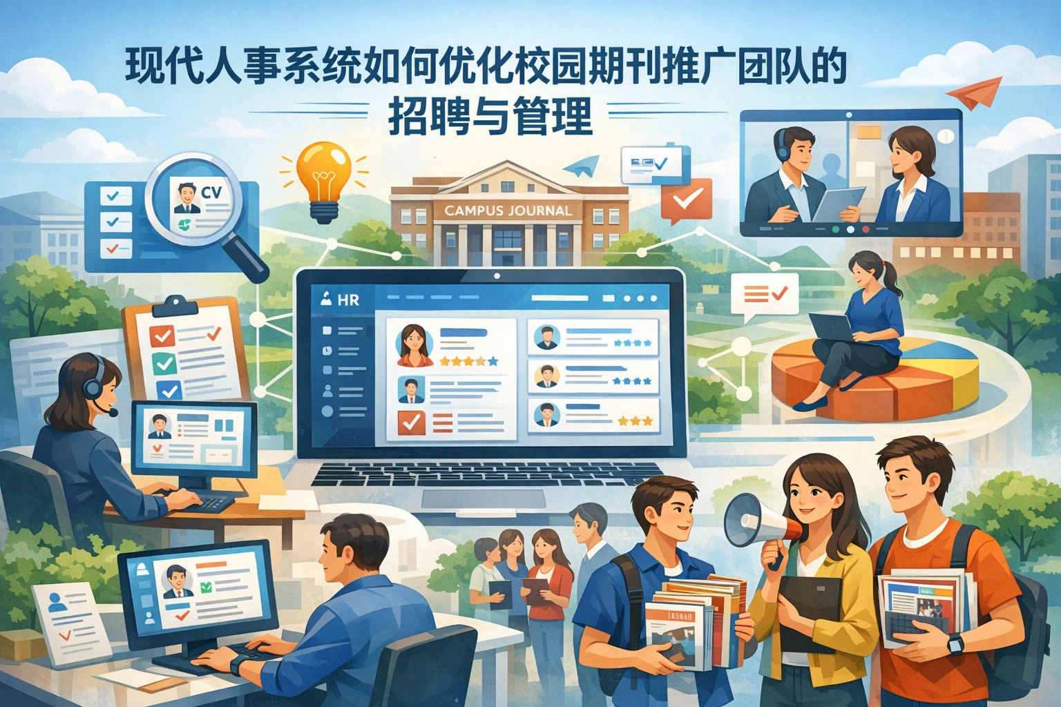现代人事系统如何优化校园期刊推广团队的招聘与管理