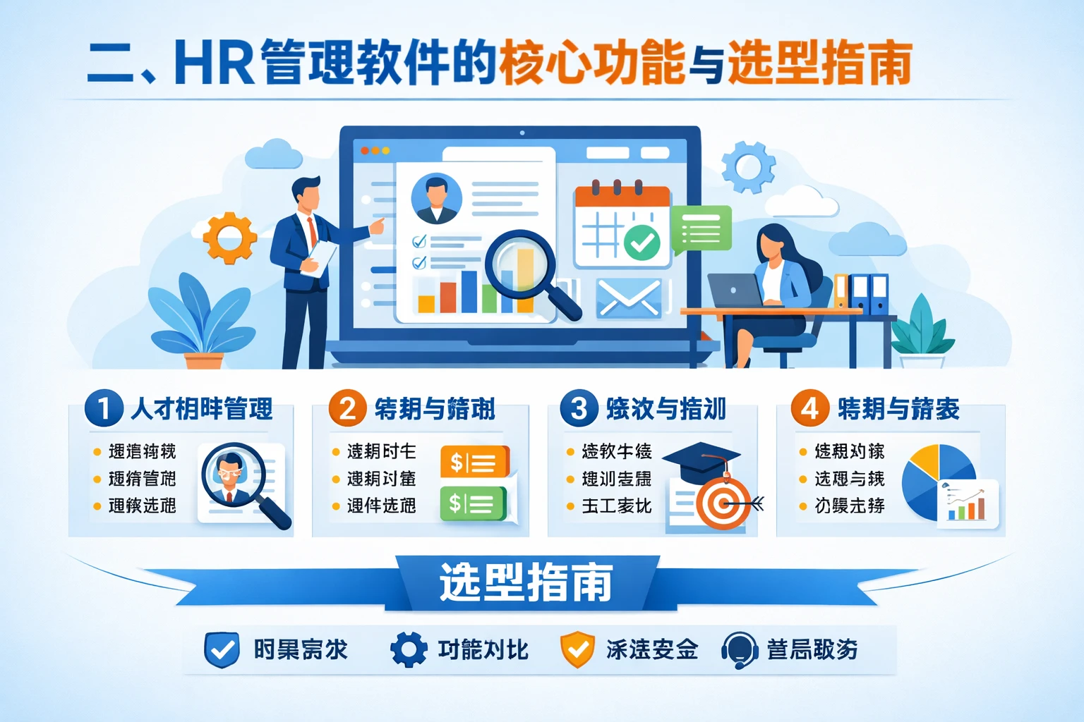 二、HR管理软件的核心功能与选型指南