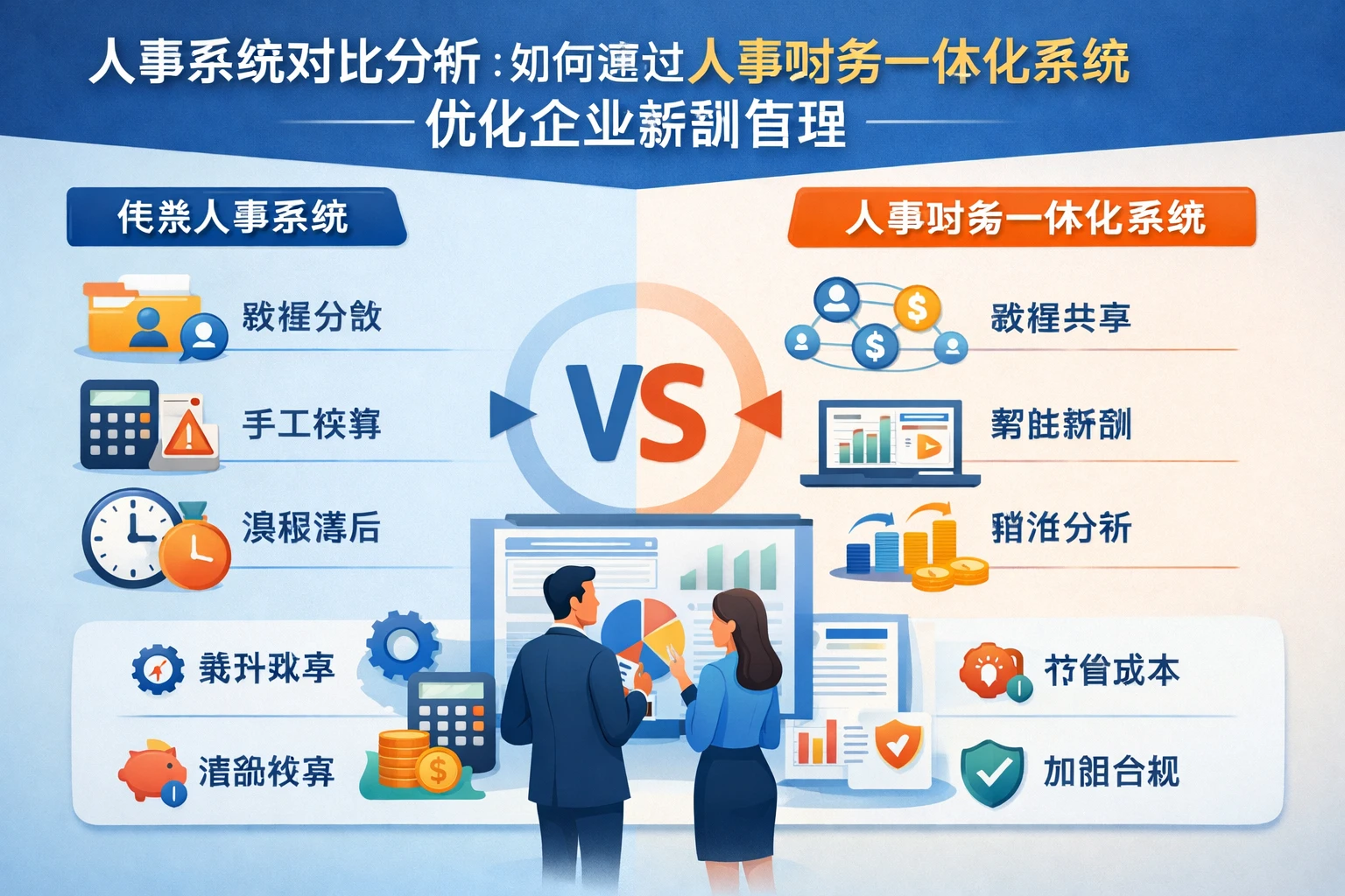 人事系统对比分析：如何通过人事财务一体化系统优化企业薪酬管理