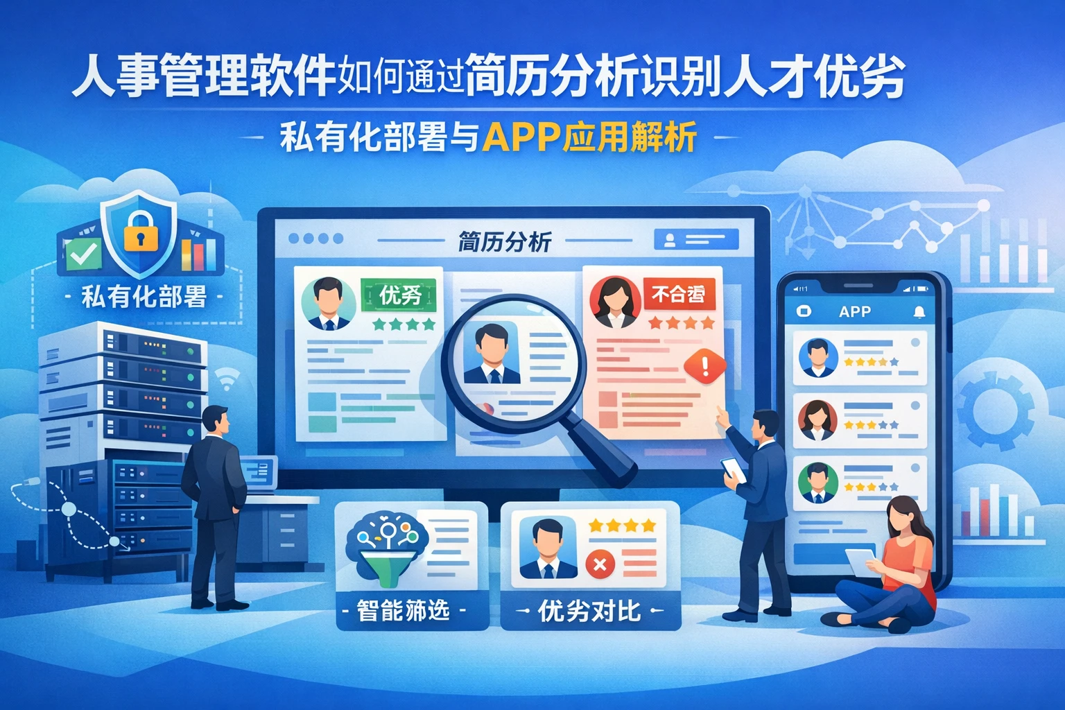人事管理软件如何通过简历分析识别人才优劣：私有化部署与APP应用解析