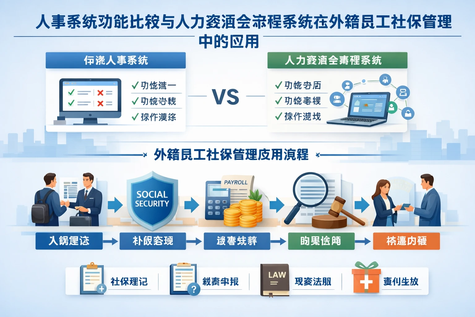 人事系统功能比较与人力资源全流程系统在外籍员工社保管理中的应用