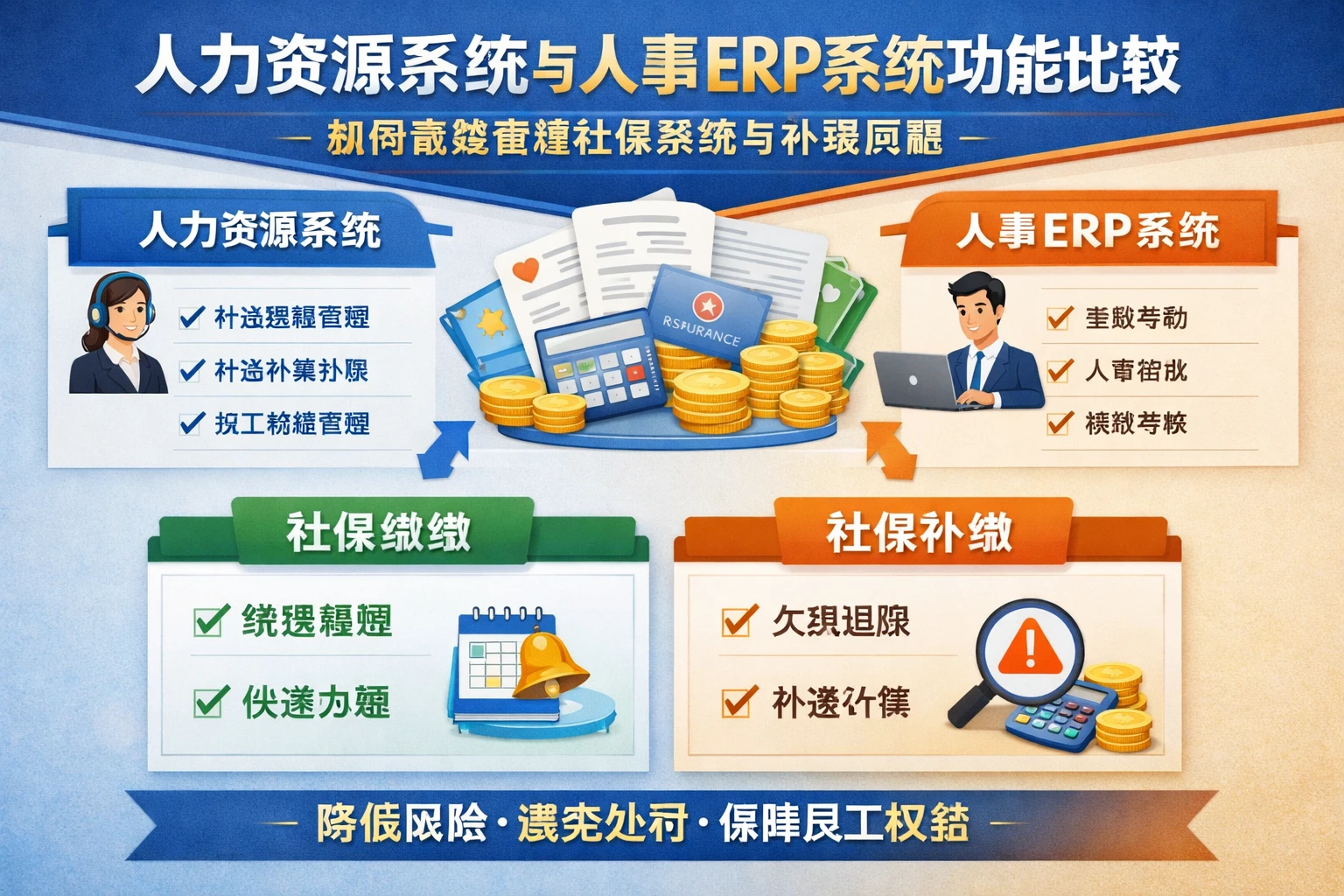 人力资源系统与人事ERP系统功能比较：如何高效管理社保续缴与补缴问题