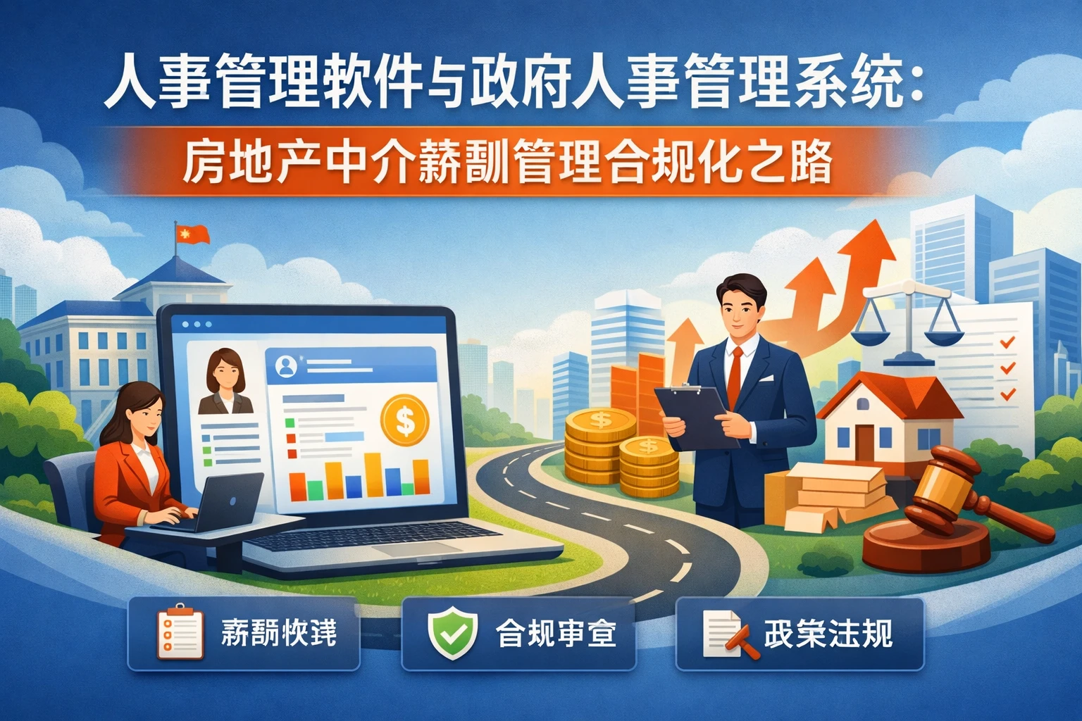 人事管理软件与政府人事管理系统：房地产中介薪酬管理合规化之路