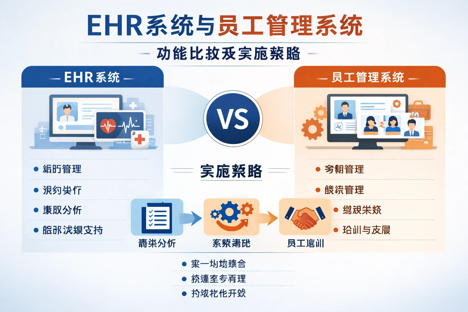 EHR系统与员工管理系统功能比较及实施策略