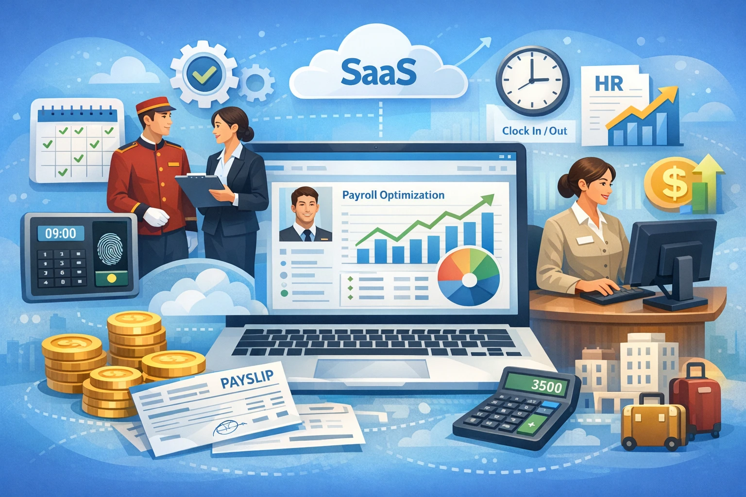 人事管理软件与考勤管理系统：酒店人力资源SaaS的薪酬优化方案