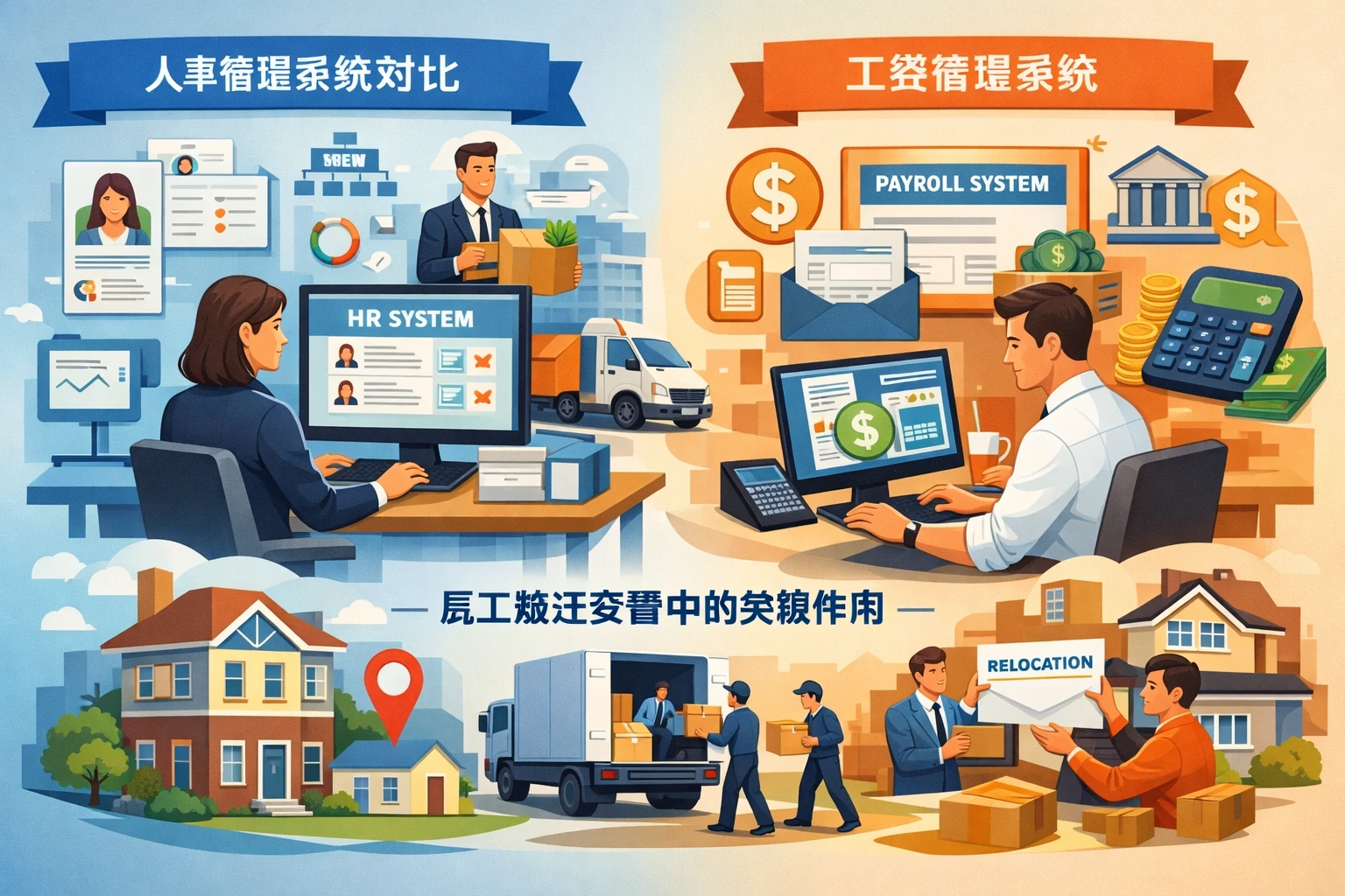 人事管理系统对比与工资管理系统在员工搬迁安置中的关键作用