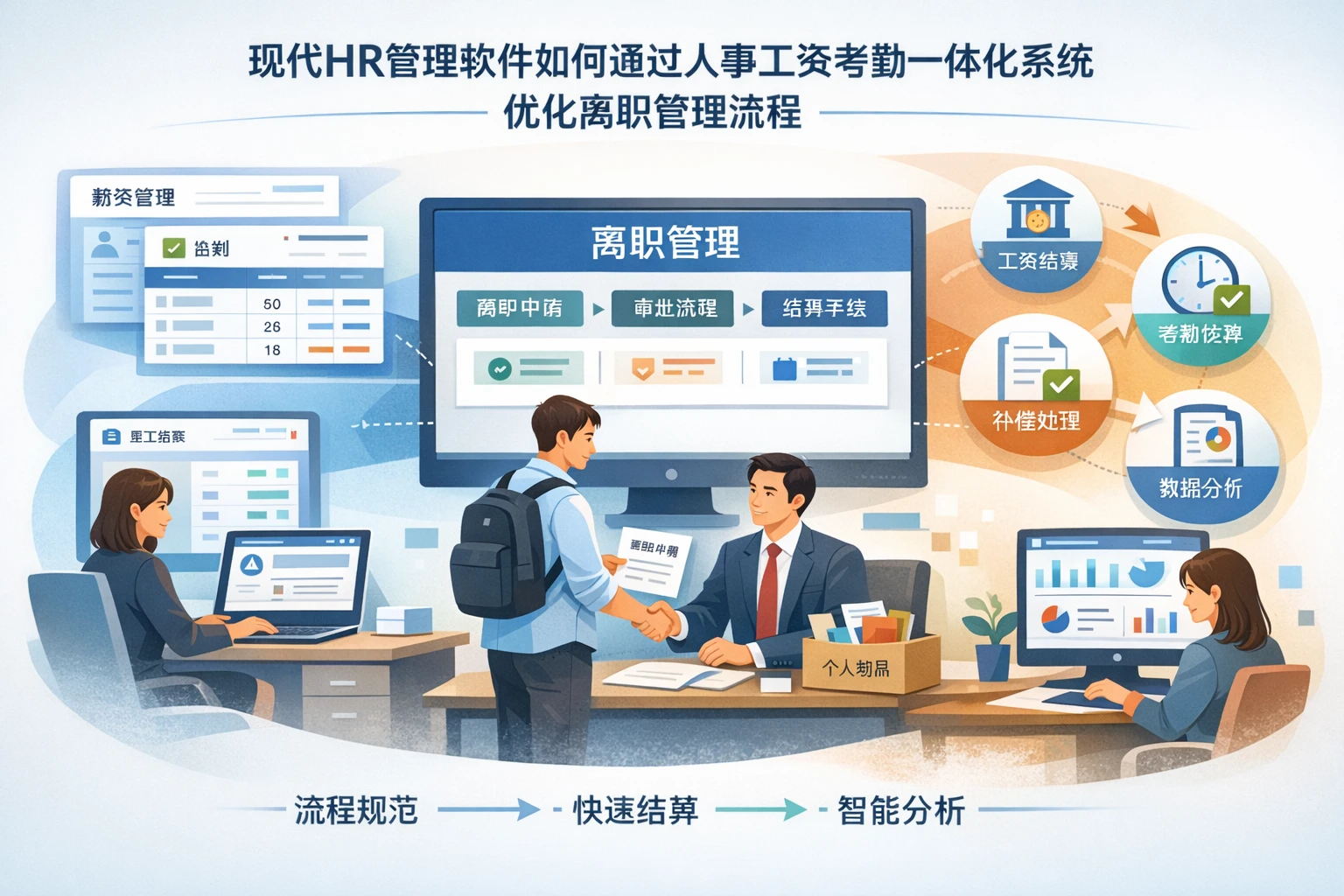 现代HR管理软件如何通过人事工资考勤一体化系统优化离职管理流程