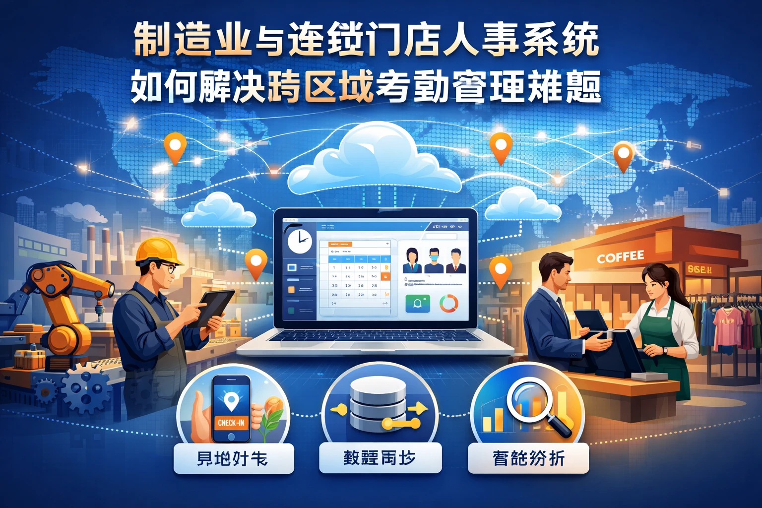 制造业与连锁门店人事系统如何解决跨区域考勤管理难题