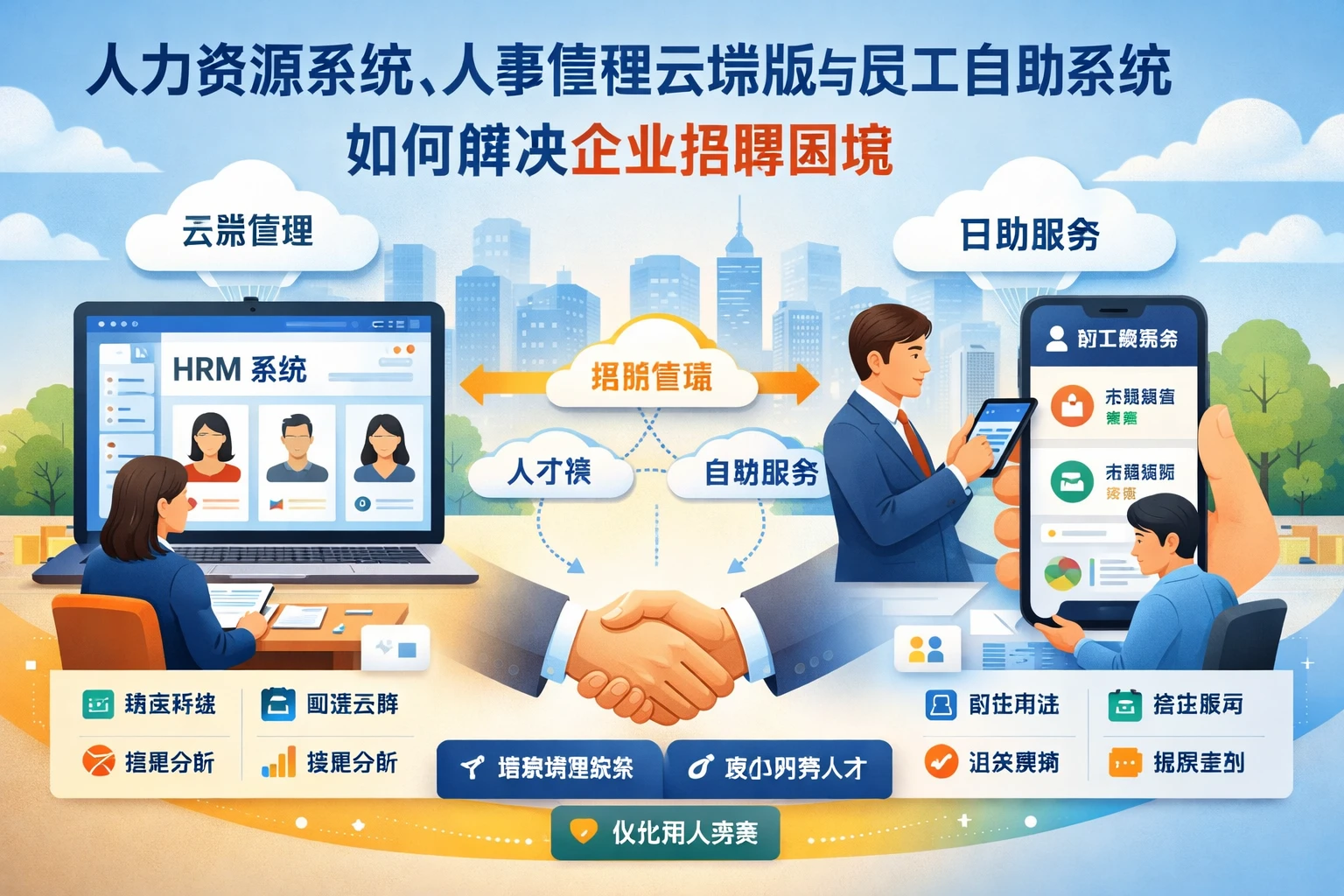 人力资源系统、人事管理系统云端版与员工自助系统如何解决企业招聘困境
