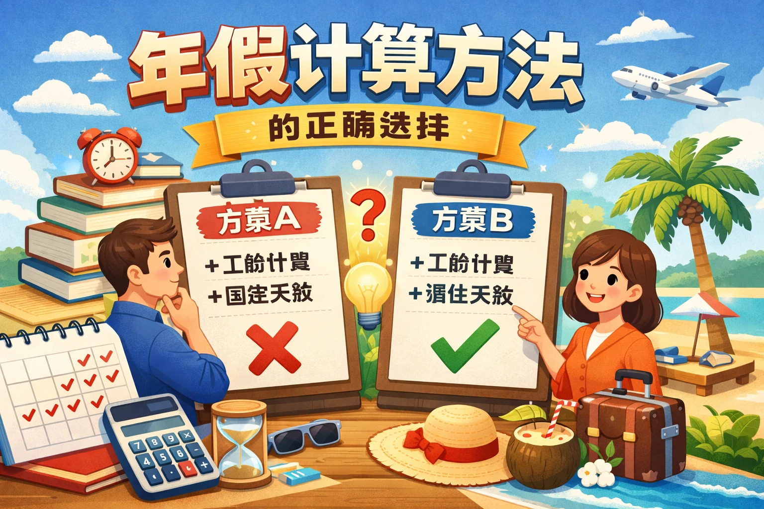 年假计算方法的正确选择
