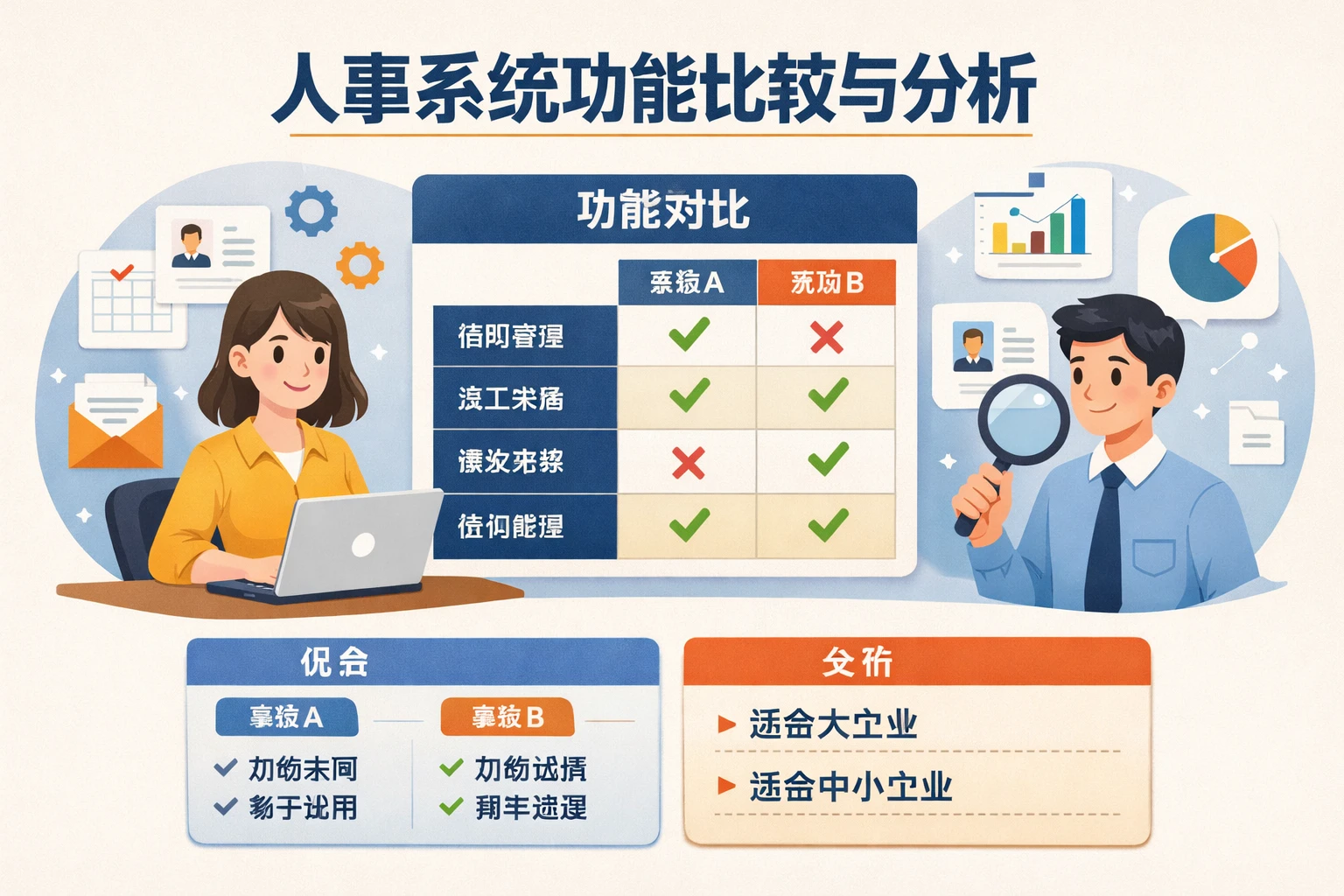 人事系统功能比较与分析