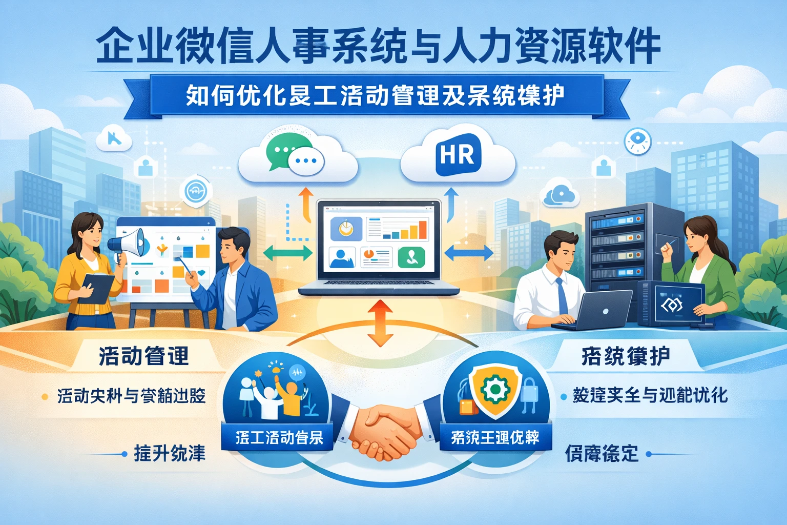 企业微信人事系统与人力资源软件如何优化员工活动管理及系统维护