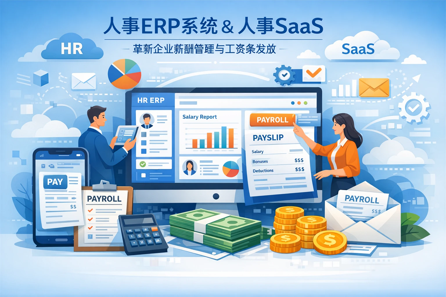 现代人事系统、人事ERP系统与人事管理SaaS:革新企业薪酬管理与工资条发放
