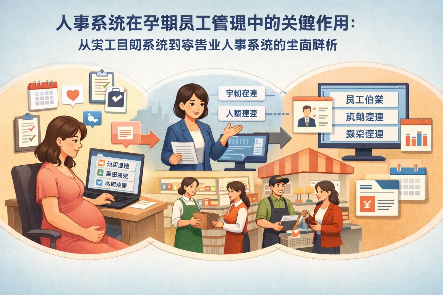 人事系统在孕期员工管理中的关键作用：从员工自助系统到零售业人事系统的全面解析