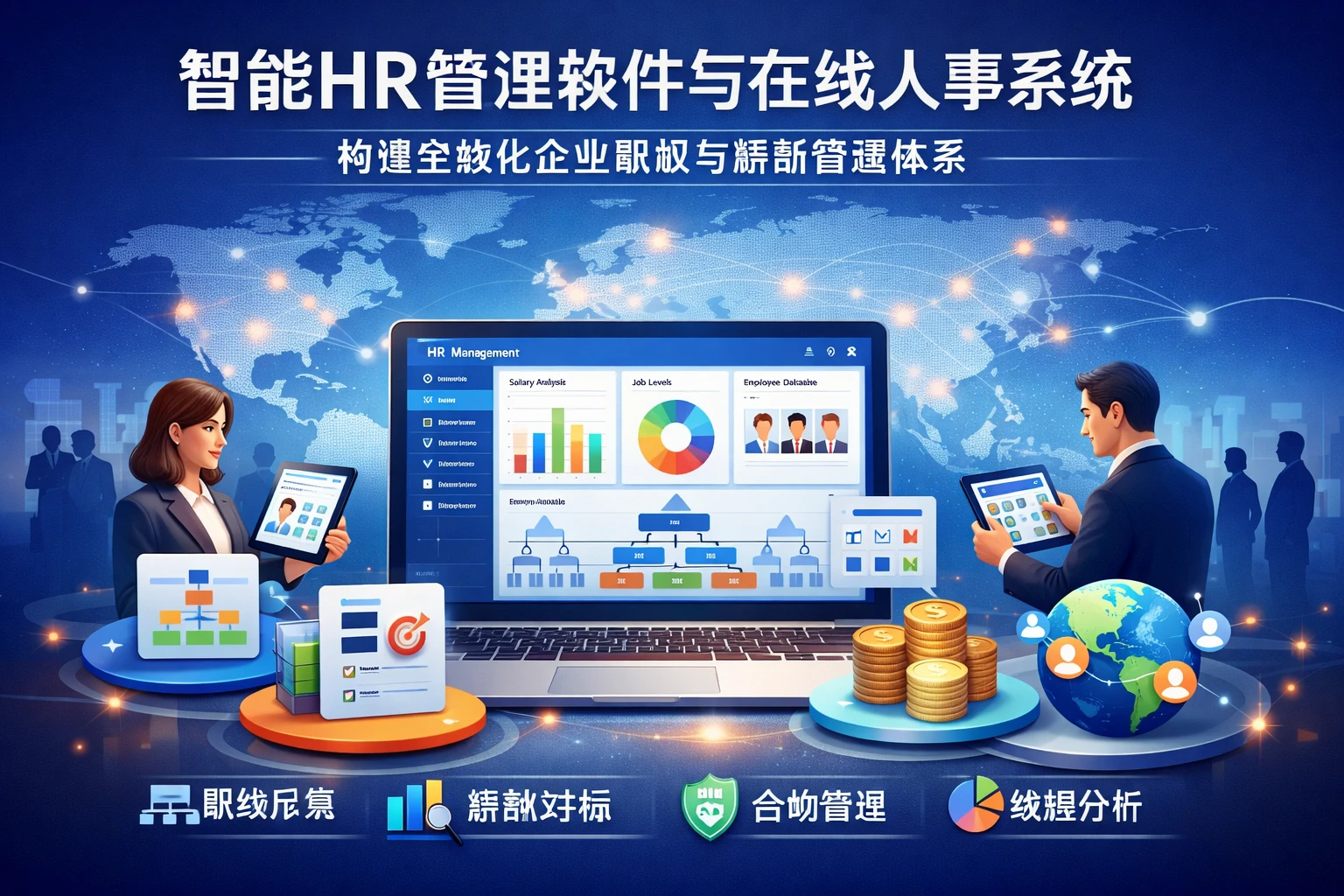 智能HR管理软件与在线人事系统：构建全球化企业职级与薪酬管理体系