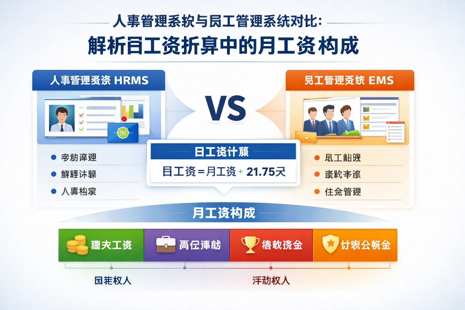 人事管理系统与员工管理系统对比：解析日工资折算中的月工资构成