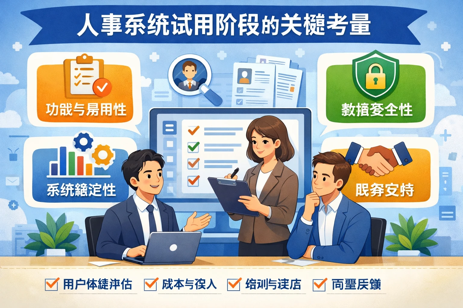人事系统试用阶段的关键考量