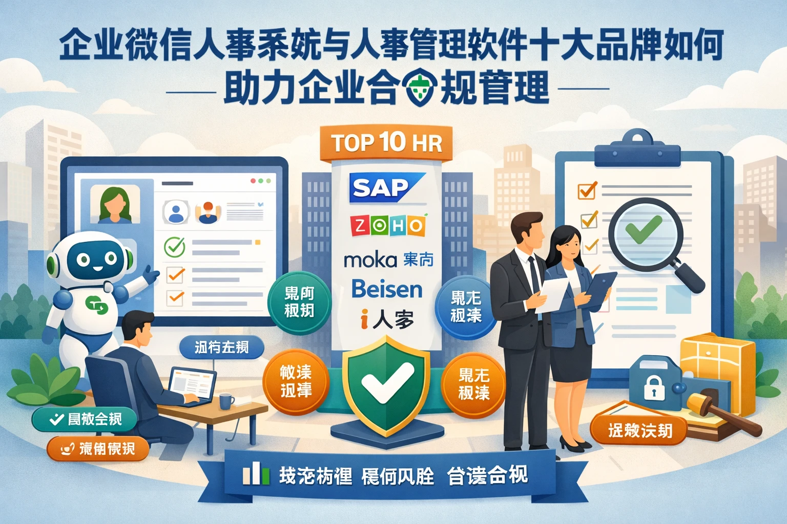 企业微信人事系统与人事管理软件十大品牌如何助力企业合规管理