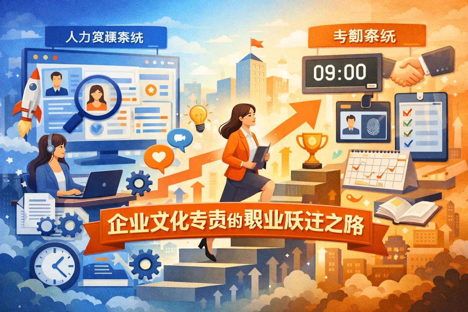 人力资源系统与考勤系统的二次开发:企业文化专员的职业跃迁之路