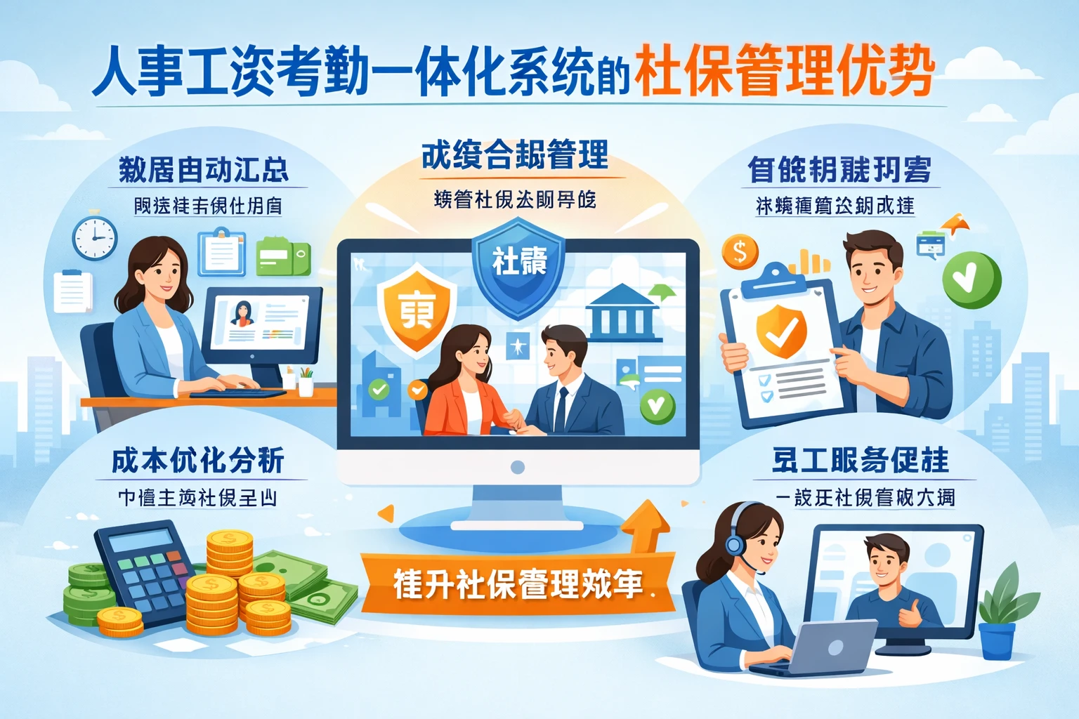 人事工资考勤一体化系统的社保管理优势